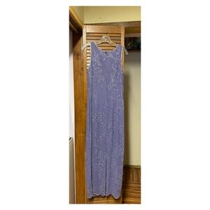 Elegant Purple Sleeveless Maxi Dress